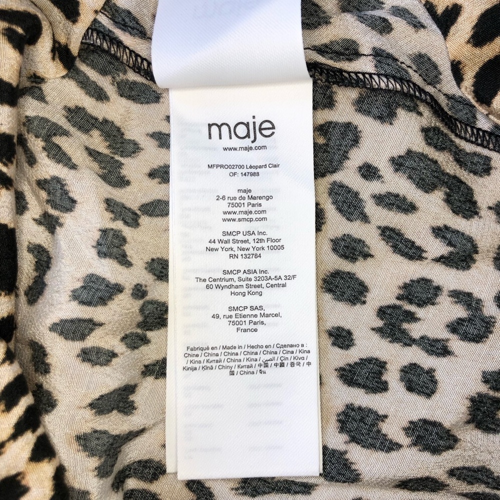 Maje Ricata Ruffled Leopard-Print Dress - Picture 12 of 15